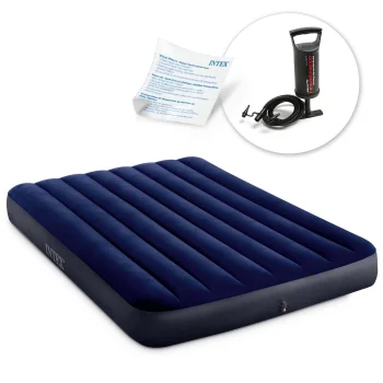 Intex 64758 Double Airbed with Hand Pump, 191x137x25 cm