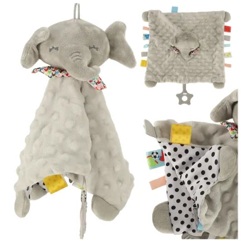 Sensory Comforter Toy with Teether and Crinkle Details Elephant