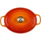 Ovalus ketaus puodas Le Creuset Signature 29 cm 4.7 l, oranžinis