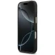 Guess dėklas iPhone 17 Pro telefonui PU Peony Hot Stamp MagSafe, juodas
