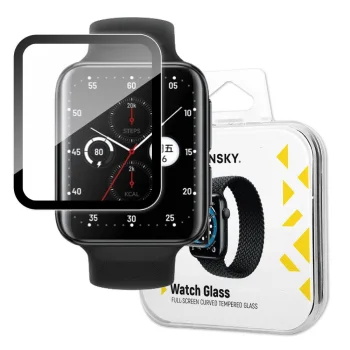 Hibridinis apsauginis stiklas Wozinsky Watch Glass, skirtas Oppo Watch 2 42 mm, juodas