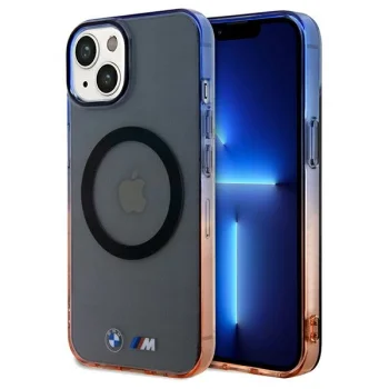 BMW Gradient Bumper MagSafe dėklas iPhone 15 Plus / 14 Plus, pilkas