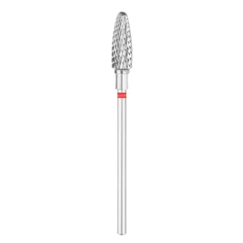 Exo Pro Oval Carbide Nail Drill Bit Fine 5.0 mm Red