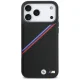 BMW dėklas iPhone 17 Pro Max telefonui M Tricolor Metal Logo MagSafe, juodas