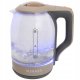 Stiklinis elektrinis virdulys 1500W, 2L, LED, rudas