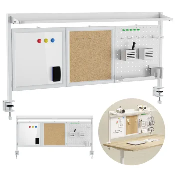 Ergo Office ER-300 W Desk Organizer / Partition, White