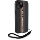Karl Lagerfeld Saffiano Athleisure Stripes dėklas su virvele iPhone 15, raudonas
