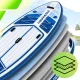 AquaPaddle SUP irklentė 355x82x15 cm su priedais, iki 200 kg, Navigator Blue