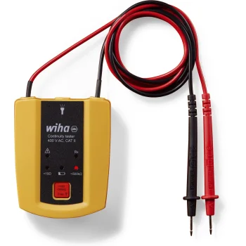 Grandinės vientisumo tikrintuvas Wiha 45222, iki 400 V AC, CAT II, geltonas / juodas