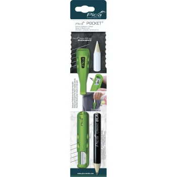 Pieštuko dėklas su drožimo peiliuku Pica Pocket 505/03 ir pieštuku 240 mm, Green