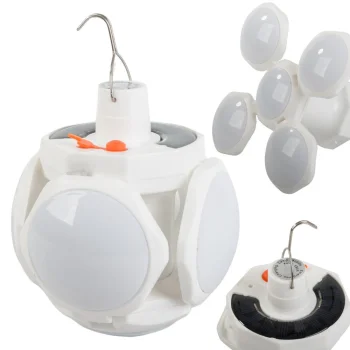 Foldable LED Solar Camping Lamp with Hanging Hook