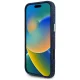 Guess dėklas iPhone 16 Pro Max telefonui Denim Triangle Logo MagSafe, mėlynas