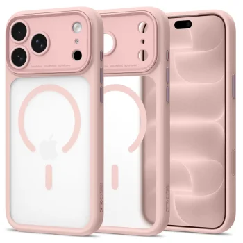 Tech-Protect MagPeak MagSafe CC case for iPhone 18 Pro and 17 Pro, matte pink