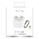 Ausinių dėklas Puro Icon skirtas AirPods 4 su karabinu, Baltas