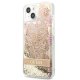 Guess Paisley Liquid Glitter dėklas iPhone 13 mini, auksinis