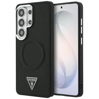 Guess Embossed Ring Triangle Logo MagSafe dėklas telefonui Samsung Galaxy S26 Ultra