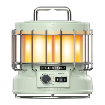 Flextail Max Lantern stovyklavimo žibintas su drėkintuvu ir išorine baterija, žalias