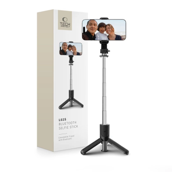 Tech-Protect L02S Bluetooth Selfie Stick with Tripod 72cm Black