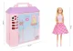 Doll with Furniture and Wardrobe and Clothes