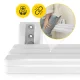 4FIZJO Wall-Mounted Folding Shower Seat, White