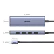Ugreen CM511 6-in-1 USB-C šakotuvas (HDMI, 3x USB 3.0, SD/TF) - pilkas