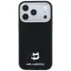 Karl Lagerfeld Grained Choupette Head Metal MagSafe dėklas iPhone 17 Pro / 18 Pro, juodas