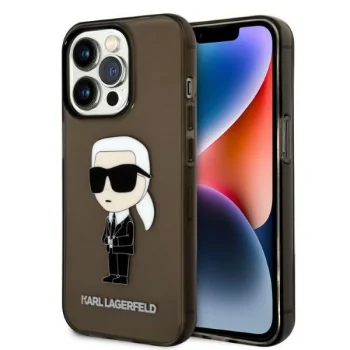 Karl Lagerfeld Ikonik Karl dėklas, skirtas iPhone 14 Pro 6.1", juodas