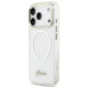 Guess IML Script Metal MagSafe Case for iPhone 17 Pro Max, Clear