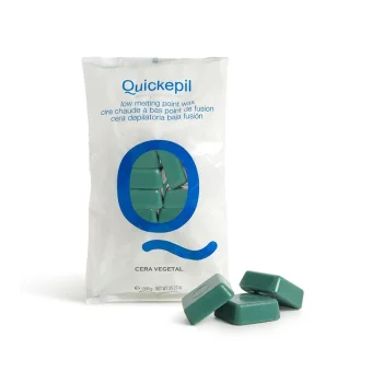 Kietasis vaškas depiliacijai be juostelių QUICKEPIL Vegetal 1 kg, žalias