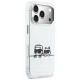 Karl Lagerfeld IML Karl & Choupette Peekaboo Logo MagSafe dėklas iPhone 17 Pro Max, Baltas