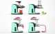 Slow Juicer AMZCHEF GM3001-GN Cold Press Extractor Green with 2 Travel Bottles