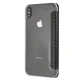 BMW Carbon Tricolor Stripe iPhone XS Max atverčiamasis dėklas, juodas
