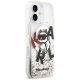 Karl Lagerfeld Liquid Glitter Choupette MagSafe dėklas iPhone 17, skaidrus