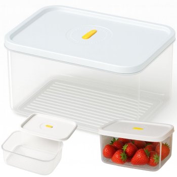 Airtight Food Storage Container with Lid, 2.5L, White