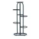 ModernHome PJJPS0014 metalinis 6 lentynų gėlių stovas, juodas