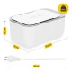 4FIZJO Baby Wipe Warmer, 3 Heating Levels, white-grey