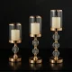 Set of 3 Decorative Gold Candle Holders