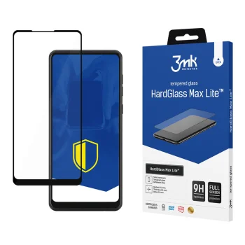 Apsauginis stiklas 3mk HardGlass Max Lite skirtas Samsung Galaxy A21, juodas