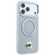 Karl Lagerfeld dėklas iPhone 18 Pro / 17 Pro su Ring Stand 360 MagSafe, pilkas