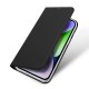 Dux Ducis Skin Pro knygutės tipo dėklas iPhone 15 Plus telefonui, juodas