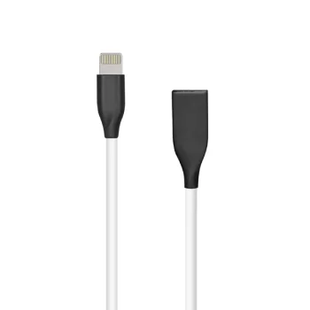 Extra Digital silikoninis laidas USB - Lightning 1m, baltas