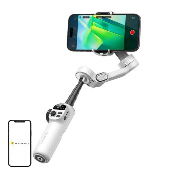 Aochuan Smart X2 išmaniojo telefono stabilizatorius, baltas