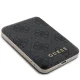 Guess 4G Leather Metal Logo MagSafe išorinė baterija 5000mAh 15W, juoda