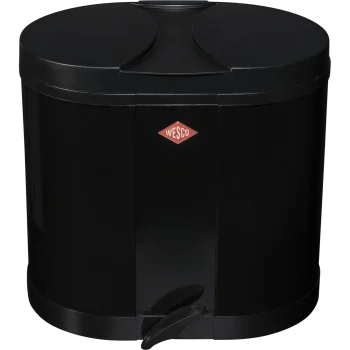 Rūšiavimo šiukšliadėžė Wesco Eco-Double Bin, 2x 15 l, su pedalu, juoda