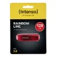 USB atmintinė Intenso Rainbow Line 128 GB USB 2.0, raudona