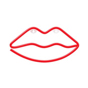 Forever Light LED Neon Lips, Red (USB / Batteries)