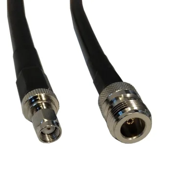 LMR-400 Cable, 7m, N-female to RP-SMA-male, Black