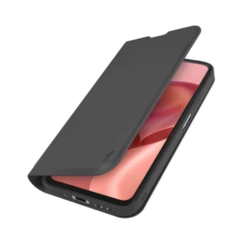 Atverčiamas dėklas SBS Wallet Smooth skirtas Motorola Moto G06, juodas