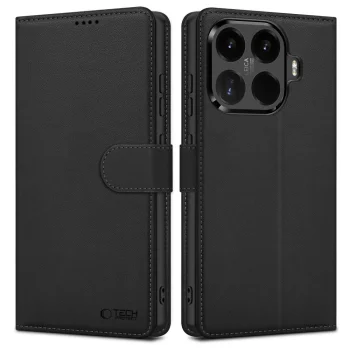 Atverčiamas dėklas Tech-Protect Wallet skirtas Xiaomi 17T, juodas
