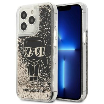 „Karl Lagerfeld Liquid Glitter Gatsby“ dėklas, skirtas „iPhone 13 Pro Max“, Juodas